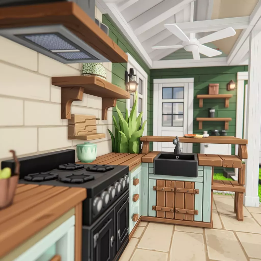 Outdoor-Inspired Kitchen