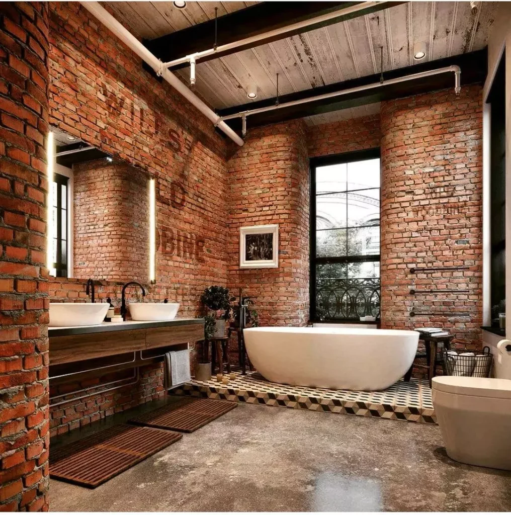 Brick or Concrete Walls for Texture and Warmth