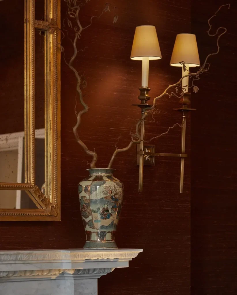 Orange Walls with Accent Lighting