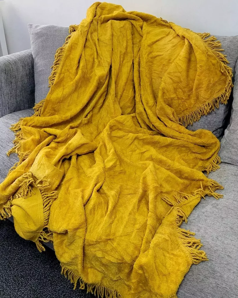 Yellow Throw Blanket for Coziness