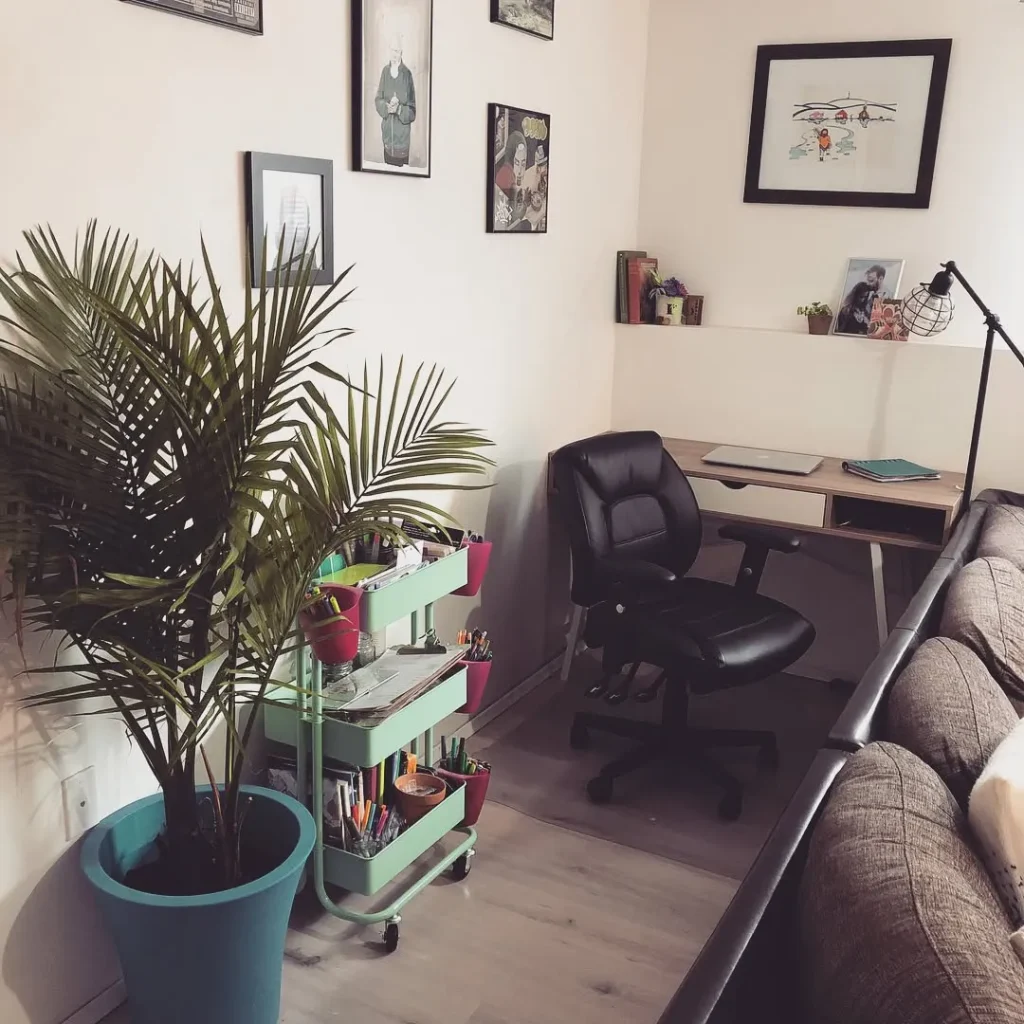 Desk Behind the Sofa