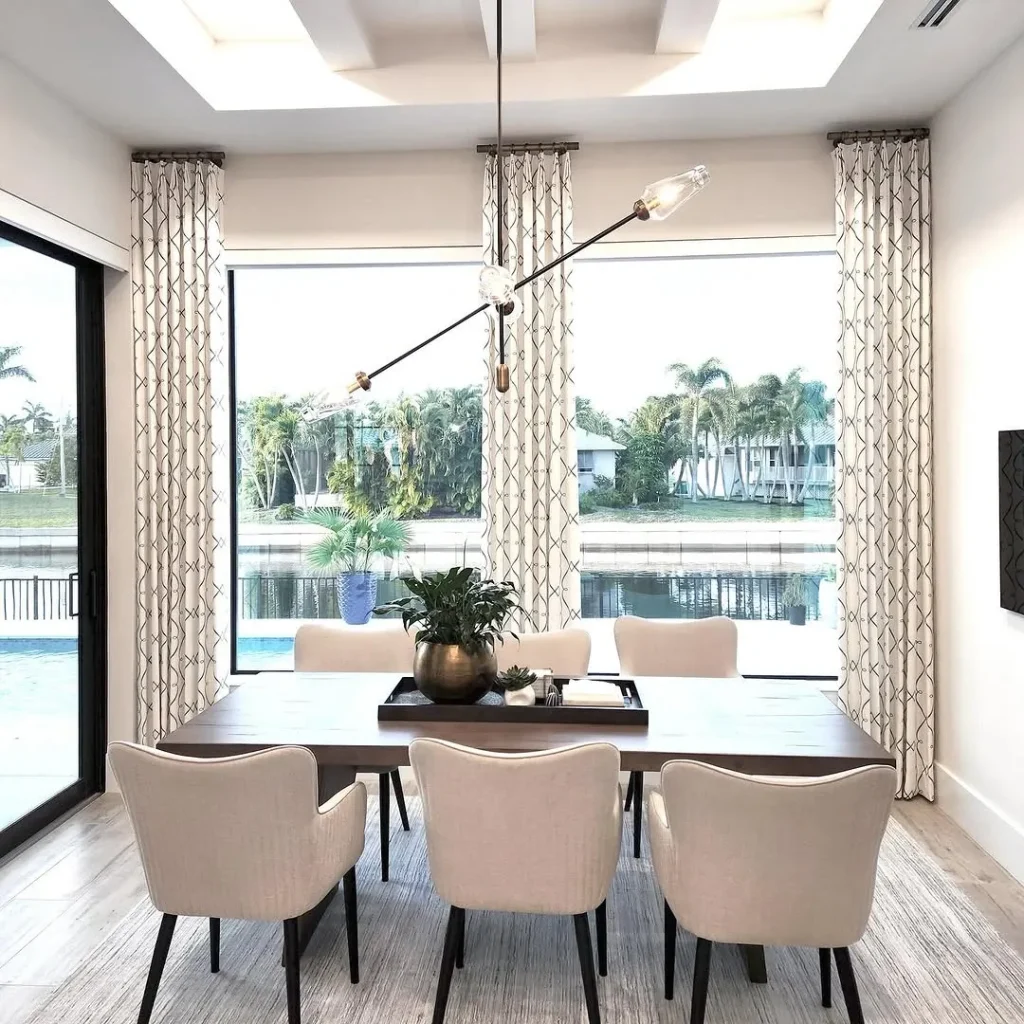 Drapery with Decorative Rods