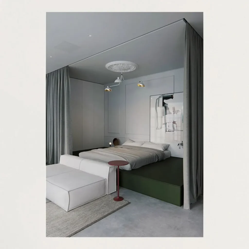 Hang Curtains for a Soft Divider