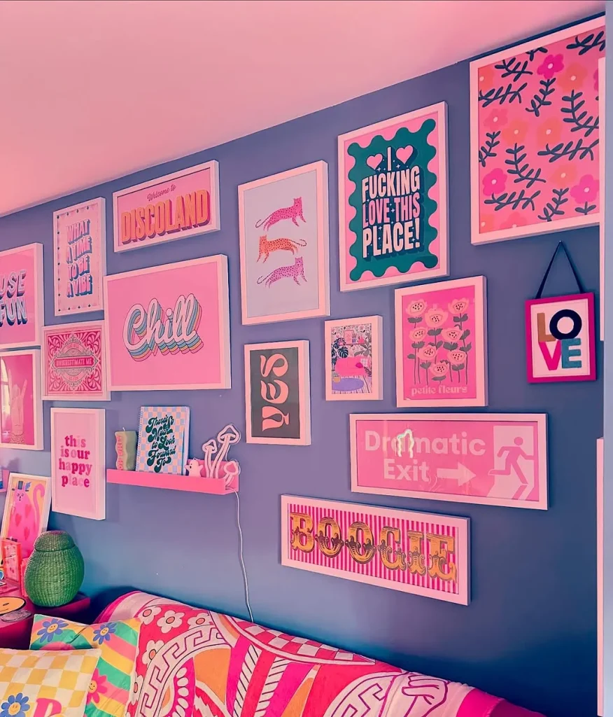 Pink Gallery Wall