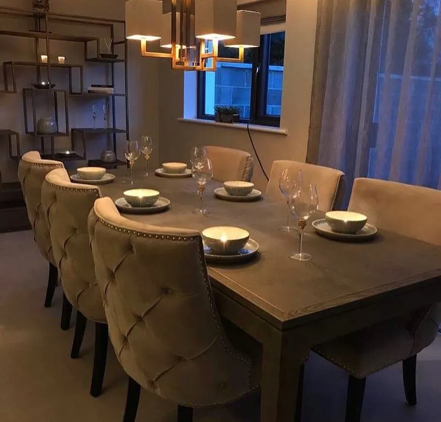 Wooden Island with Matching Table