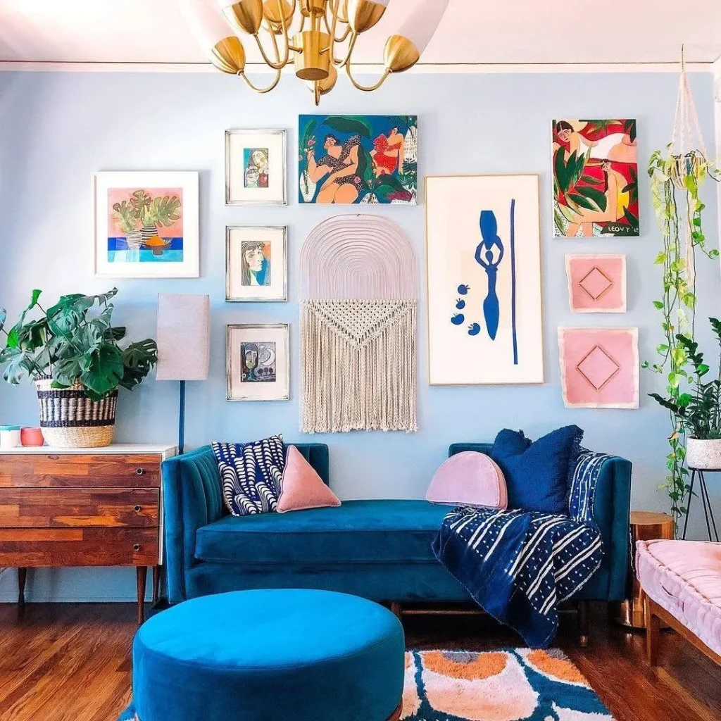 Blue and Pink for a Playful Vibe