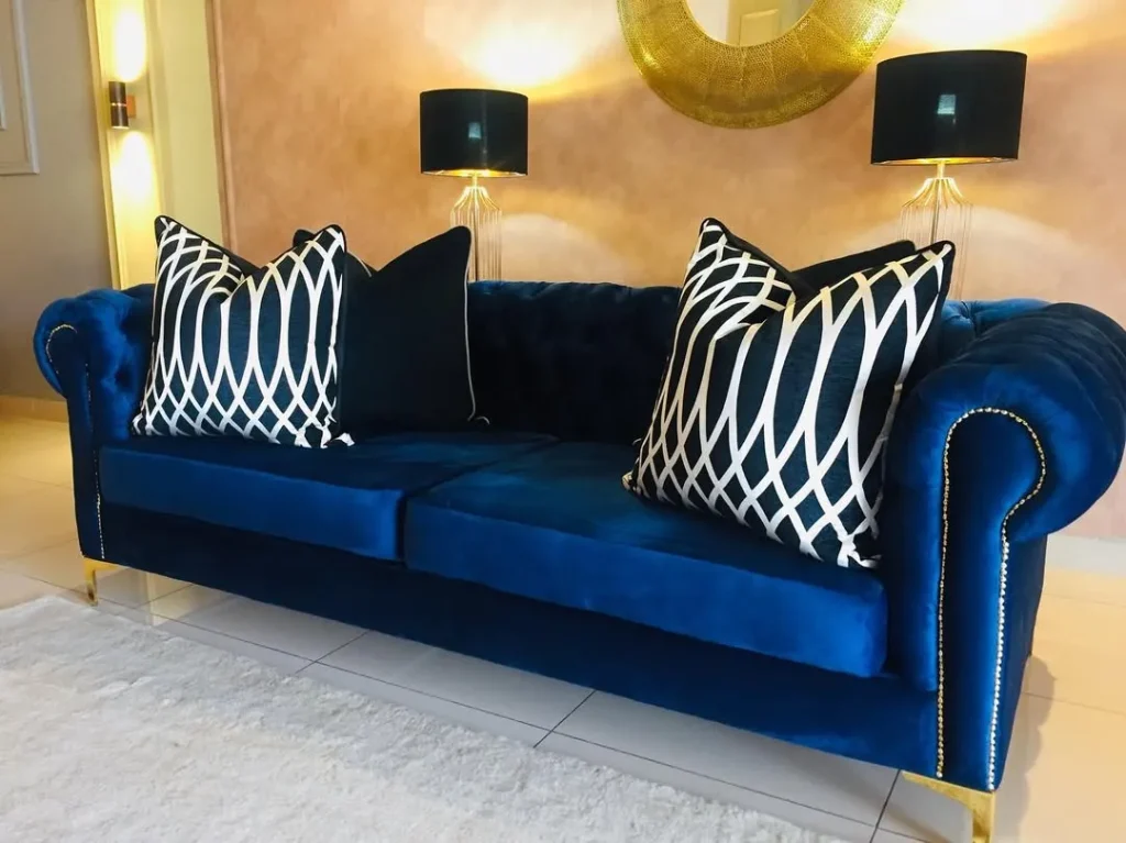 Bold Contrast with Yellow Accents