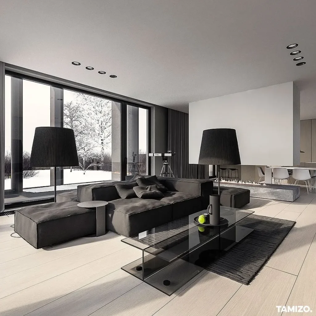 Create Contrast with Light Flooring