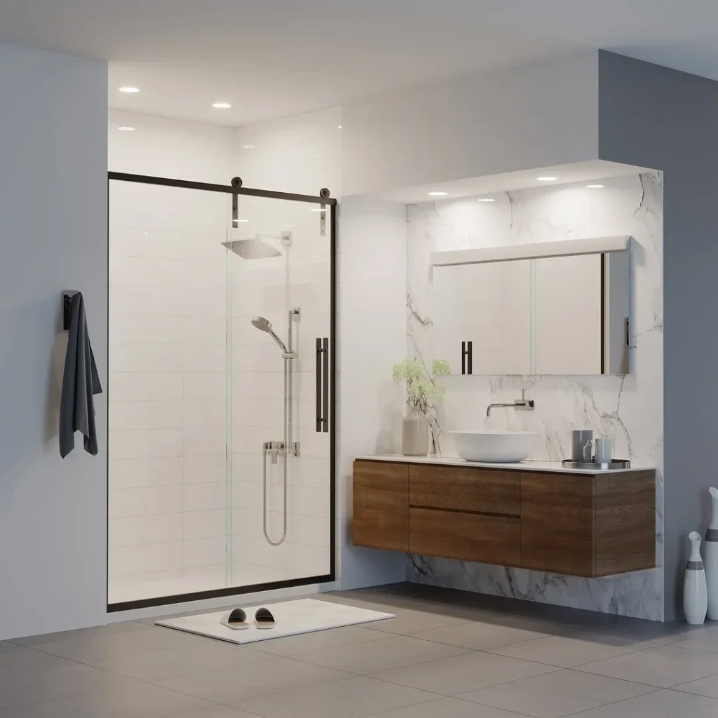 Install a Sliding Barn Door Shower Enclosure