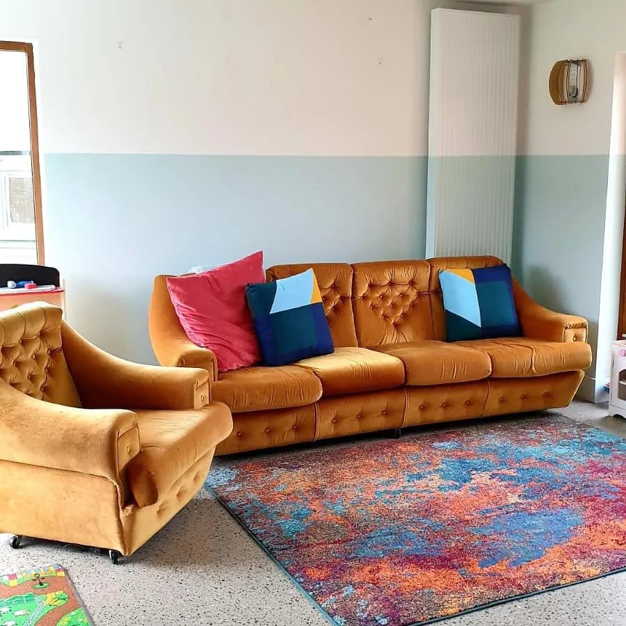 Layer with a Statement Rug
