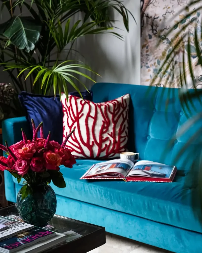 Tropical Blue Living Room