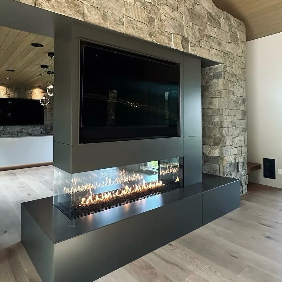 Ultra-Modern Glass Fireplace