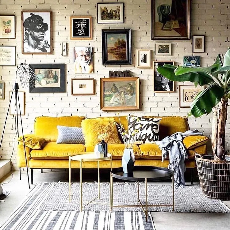 Use a Colorful Gallery Wall
