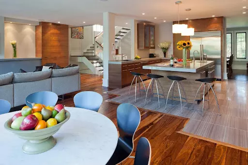 Mixed Flooring with Transitions