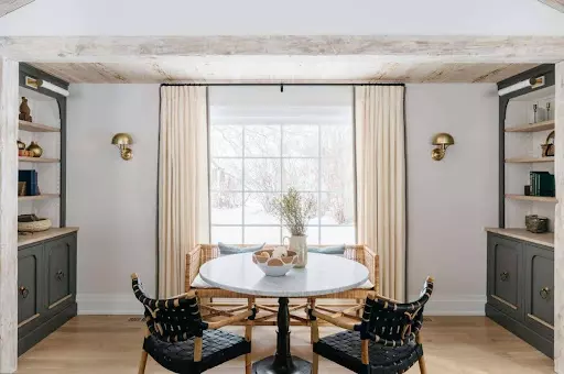 Sheer Panels with Curtains