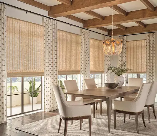 Sheer Roller Shades Behind Drapes