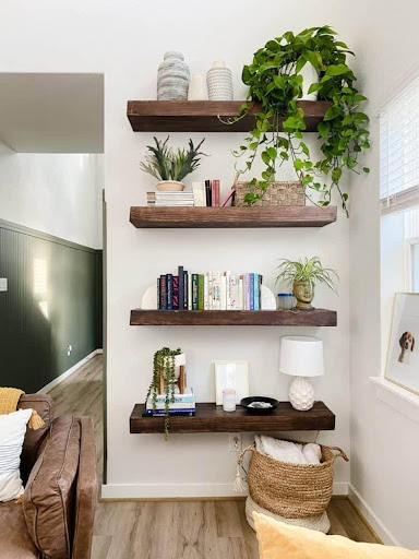 Floating Corner Shelves