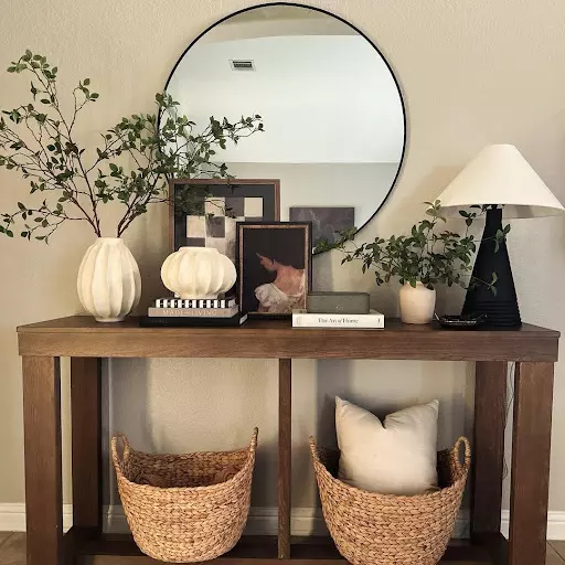 Entryway Mirror for Depth and Function