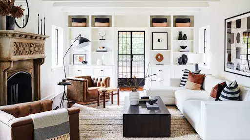 Light-Colored Wall Shelving